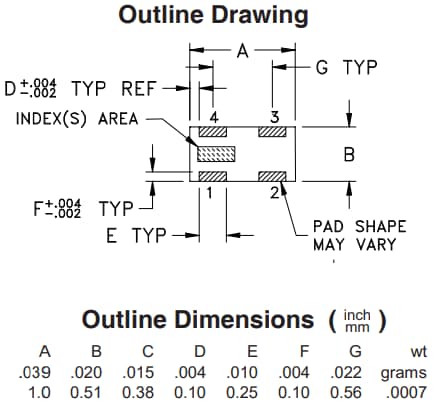 Mechanical Drawing - Mini-Circuits LDPO-33-53+ Ceramic Diplexer